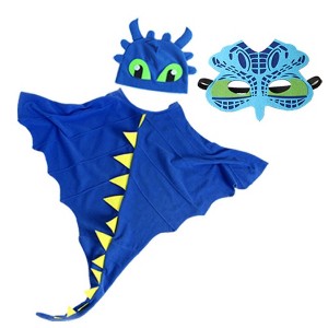 MyKids-USA Halloween Dinosaur Cloak Hats Mask Costume Sets - 1 of 1