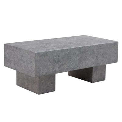 NicBex Modern 43.3" Rectangle Wood Coffee Table with Thick Tabletop for Living Room and Office
