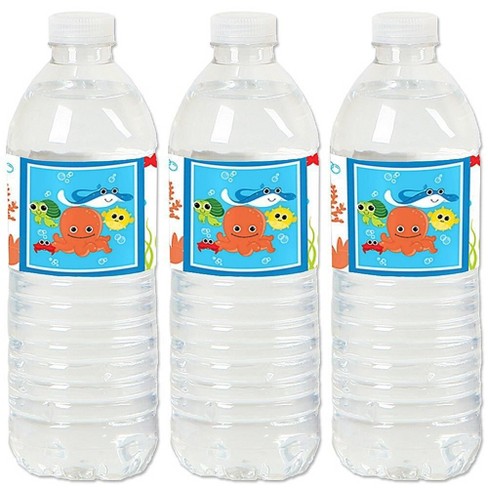 Baby Shark Birthday Water Bottle Labels 