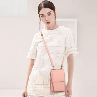 FATMOON Small Crossbody Cell Phone Purse for Women Leather Cellphone Bags Wallet Purses with Multi Card Slots