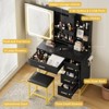 Vanity Desk with Mirror and Lights, Power Outlets, Vanity Desk with Sliding LED Lighted Mirror - 4 of 4