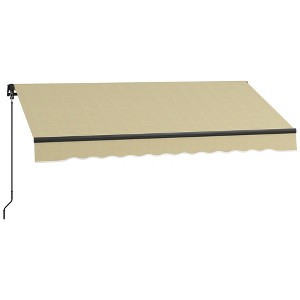 PAGED Retractable Awning Adjustable Patio Awning with UV Resistant Fabric, Aluminum Frame for Deck, Gardens, Yard - 1 of 4