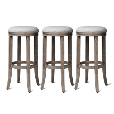 Maven Lane Eva Rotating Backless Kitchen Stool, Set of 3