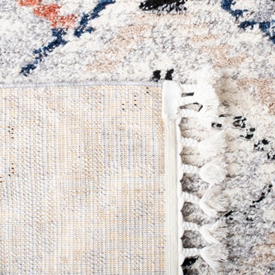 Bohemian Diamond Gray 9' x 12' Hand-Knotted Synthetic Area Rug
