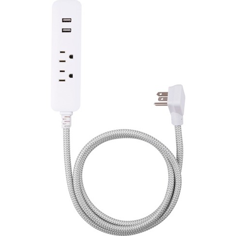 Cordinate 10' Outlet Extension Cord Gray/white : Target