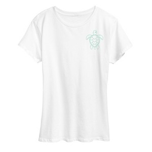 Women's - Instant Message - Nautical Sea Turtle Short Sleeve Graphic T-Shirt - 1 of 4