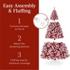 Best Choice Products Pre-Lit Red Christmas Pine Tree w/ Flocked Branches, Warm-White Lights - 4 of 4