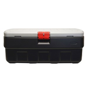 Rubbermaid Black Action Packer Lockable Latch Indoor and Outdoor Storage Box Container for Home, Garage, Backyard - 1 of 4