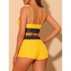 Elerevyo Women's Contrast Color High Waisted Scoop Neck Swimsuit Bathing Suit 2 Pcs - 3 of 4