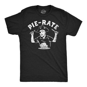 Mens Funny T Shirts Pie Rate Sarcastic Pirate Graphic Novelty Food Tee For Men - Crazy Dog Men's T Shirt - 1 of 4