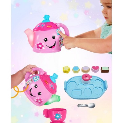 Pink and Blue Plastic Musical Educational Tea Set