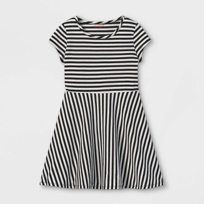 Girls' Printed Short Sleeve 100% Cotton Knit Dress - Cat & Jack™