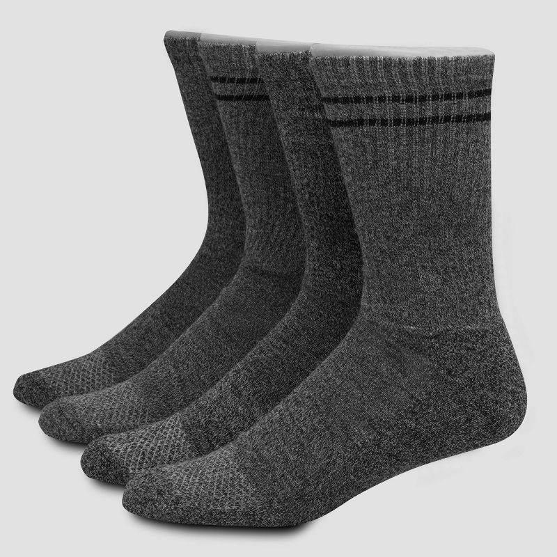 Hanes Premium Men&#39;s X-Temp Athletic Socks 4pk -Charcoal Gray 6-12, 1 of 4