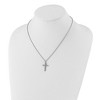 Black Bow Jewelry Stainless Steel Polished 16 x 25mm Cross Necklace, 18 Inch - 2 of 4