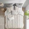 Sapphtopaz 3 Pcs Comforter Set Natural Cotton Jacquard Fabric Reversible Quilt Set 1 Quilt, 2 Pillow Shams, Machine Washable - 4 of 4