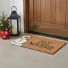 HomeRoots 17" X 29" Brown White And Black Christmas Outdoor Coir Door Mat - 2 of 4