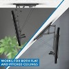 Mount-It! Electric Ceiling TV Mount with Remote and App Controller | Motorized Flip Down Pitched Roof Mount Fits 32 to 70 Inch Flat Screen TVs | Black - 3 of 4