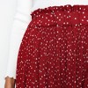 Women's Polka Dot Maxi Skirt - High Waist Pleated Midi Swing Skirt with Pockets for Beach & Cruise Red - 3 of 4
