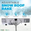 Gardenised Snow Rake Shovel | Aluminum Snow & Leaf Removal Tool & Pusher Scraper with 26” Rolling Blade, 5-21’ Telescoping Extendable Handle - 2 of 4