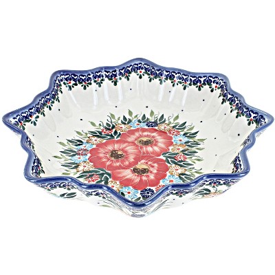 Blue Rose Polish Pottery A454 Andy Star Dish