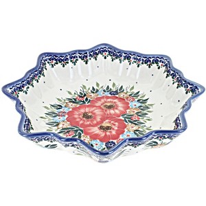 Blue Rose Polish Pottery A454 Andy Star Dish - 1 of 2