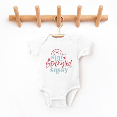 The Juniper Shop Star Spangled Sassy Baby Bodysuit