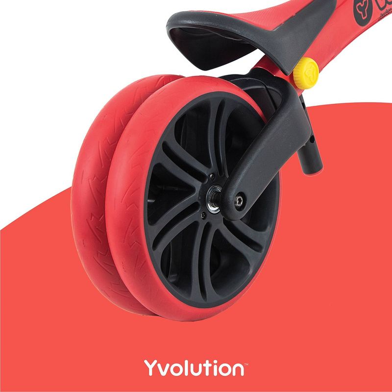 Yvolution Y Velo Junior 9'' Kids' Balance Bike with Dual Rear Wheels, 5 of 11