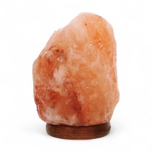 TRAKK Mini Himalayan Salt Lamp – 100% Natural Crystal Rock on Wood Base, USB-Powered Night-Light & Negative-Ion Air Purifier for Bedroom, Office, Home - 1 of 4