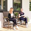 Outsunny Outdoor 2-Person Glider Bench with Table, Outside Breathable Mesh Swing Chair for Patio, Garden, Backyard, Porch - 2 of 4