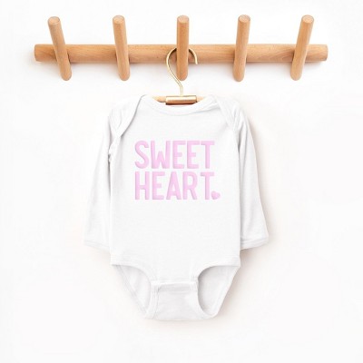 The Juniper Shop Sweetheart Puff Print Baby Long Sleeve Bodysuit