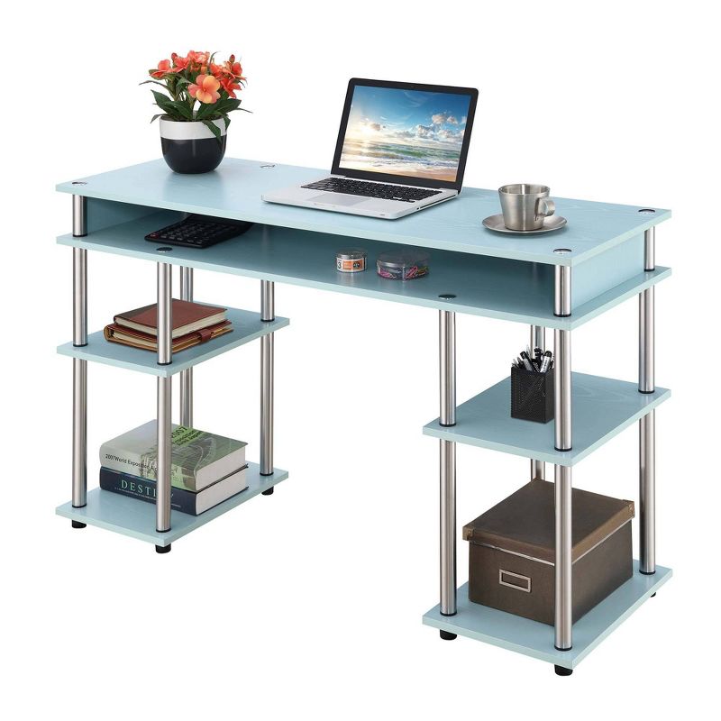 Breighton Home Harmony Office No Tools Writing Desk with Shelves, 4 of 10