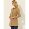 INSPIRE CHIC Women's Peter Pan Collar Single Breasted Winter Long Overcoat - 3 of 4