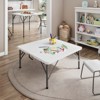 AZL1 Life Concept Folding Table Square Height Adjustable Easy Carry Handle HDPE Steel Legs No Assembly for Indoor Outdoor, White, 37"*21"*4" - 2 of 4