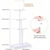 White Metal and Wood Jewelry Tree Stand - Large Storage Organizer for Necklaces, Bracelets, Earrings. - 4 of 4