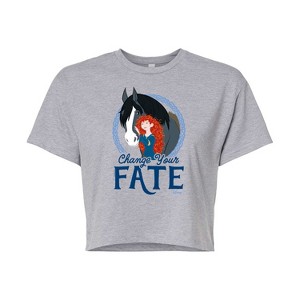 Women's - Disney - Merida & Angus Change Your Fate Cropped Graphic T-Shirt - 1 of 4
