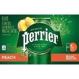 Perrier Peach Flavored Sparkling Water - 8pk/11.15 fl oz Cans
