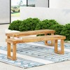 Maggift Patio Seating Sets Outdoor, Featuring Unique Design, Ideal for Chats, Perfect for Gardens, Living Spaces, Beige, 60"*15"*18" - 2 of 4