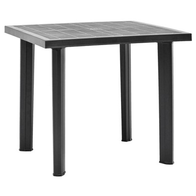 vidaXL Patio Table, Anthracite 31.5"x29.5"x28.3" Plastic