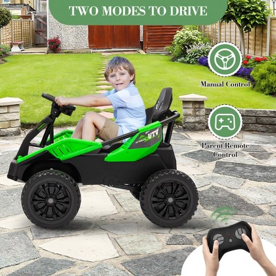 24V Kids Electric ATV,200W 4x4 Ride-on Car with Parent Remote Control, Metal Frame & 4 Shock Absorbers