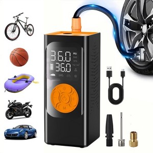 SUGIFT Tire Inflator Portable Air Compressor - Air Pump with Digital Pressure Gauge, LED Light and Auto Shut-Off Function - Cordless Pump - 1 of 1