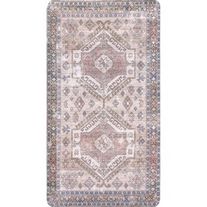Nuloom Mae Oriental/Persian 2x3 Comfort Indoor Mat for Living Room Bedroom Dining Room Kitchen, Peach - 1 of 4