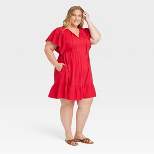 Women's Ruffle Short Sleeve A-Line Dress - Knox Rose™