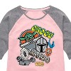 Girls' - The Mandalorian - Mando Grogu Stickers Shirt Tail Raglan Graphic T-shirt - 2 of 4