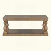 KIGFTSOD Vintage Coffee Table with Artistic Vase Column Legs and Luxurious Pine Veneer for Living Room, Study Room - 4 of 4