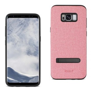 Reiko Samsung Galaxy S8 Edge /S8+/ S8 Plus Denim Texture TPU Protector Cover in Pink - 1 of 4