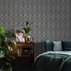 Ribbon Geo Grey and Silver Wallpaper - 2 of 4
