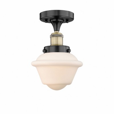 Oxford - 1 Light Semi-Flush Mount In Industrial Style-8.25 Inches Tall and 6.5 Inches Wide