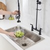 BWE Commercial Restaurant Pull-Down Dual Handle Countertop Flush Spray Utility Kitchen Faucet 8 Inch - 2 of 4