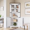 Farmhouse Corner Cabinet, Tall Corner Storage with Glass Door & Adjustable Shelves, Bathroom Cabinet with Storage for Living Room - 4 of 4