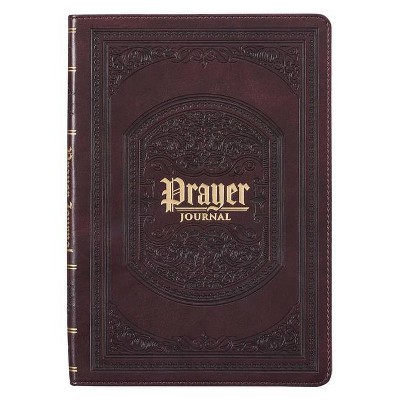 The Lord's Prayer Prompted Prayer Journal, Faux Leather Brown - (Paperback)